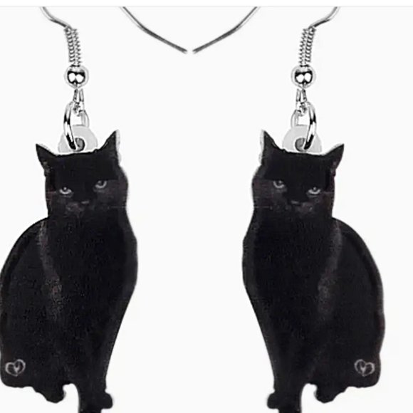 NEW Cat Acrylic Earrings - Picture 2 of 2